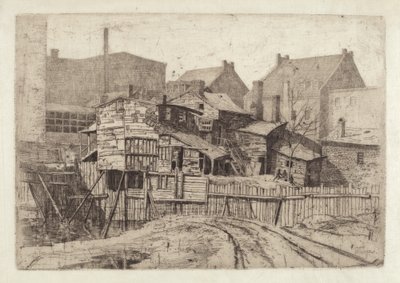 Unbetiteltes Holzhaus in der Stadt, 1880er Jahre von Charles Frederick William Mielatz