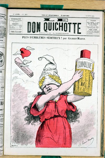 Titelblatt von „Le Don Quixote“, Nummer 215, Satirisch in Farben von Charles Gilbert Martin