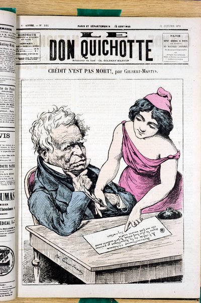 Cover von „Le Don Quixote“, Nummer 241, Satirisch in Farben von Charles Gilbert Martin