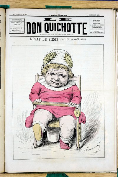 Cover von „Le Don Quixote“, Nummer 67, Satirisch in Farben von Charles Gilbert Martin