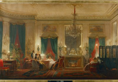 Der Salon der Prinzessin Mathilde, Tochter von König Jerome und Königin Catherine von Württemberg, in der Rue de Courcelle in Paris von Charles Giraud