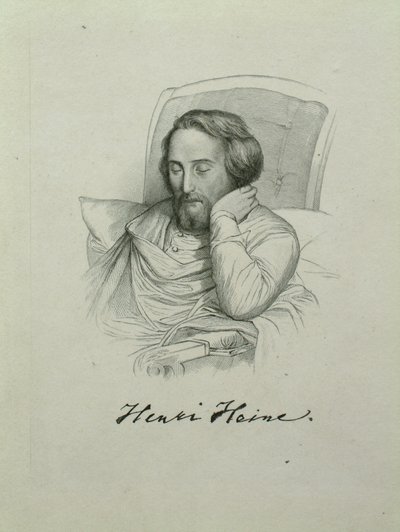 Porträt des Dichters Heinrich Heine 1797-1856, 1851 von Charles Gleyre