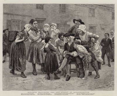 Hogarth skizziert die einzige Straße von Queenborough von Charles Green