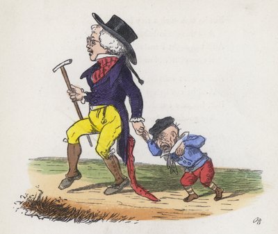 Der Traum eines kleinen Jungen, dass er und sein Großvater die Plätze tauschen von Charles Henry (after) Bennett