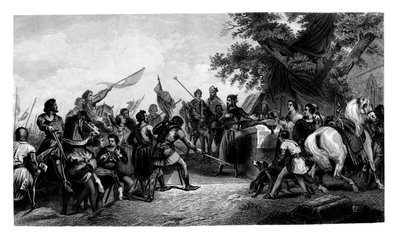 Die Schlacht von Bouvines, 27. Juli 1214 von Charles Henry Jeens