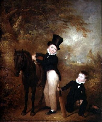 Porträt von William und Charles Chadwick in Burley Lodge von Charles Henry Schwanfelder