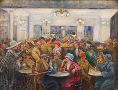 LAbreuvoir de LOlympia während einer Pause, ca. 1918 von Charles Henry Tenre