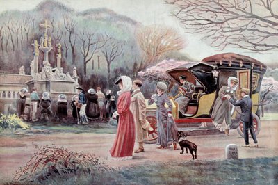 Wallfahrt in bretonischem Kalvarienberg von Charles Henry Tenre