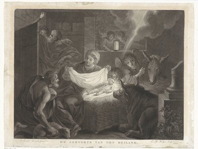 Geburt Christi und Anbetung durch die Hirten von Charles Howard Hodges
