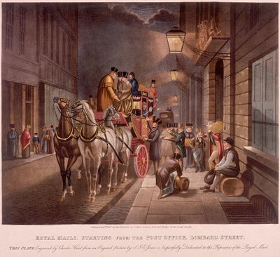 General Post Office, Lombard Street, London, 1827 von Charles Hunt