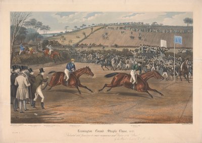 Leamington Grand Steeple Chase ... 1837. Platte 4. Marqs von Waterford auf Monarch ... (eines von vier) von Charles Hunt