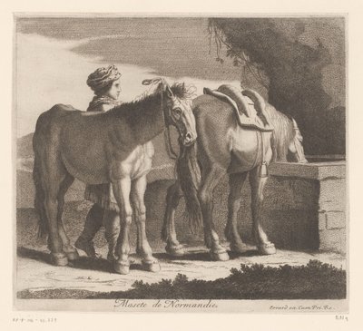 Trinkende Pferde von Charles II Errard (attributed to)