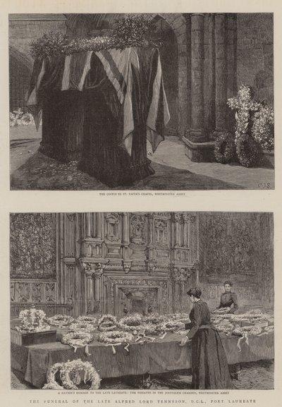 Die Beerdigung des verstorbenen Alfred Lord Tennyson, DCL, Poet Laureate von Charles J. Staniland
