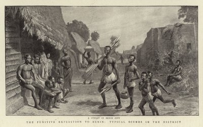 Die Strafexpedition nach Benin, typische Szenen im Bezirk von Charles J. Staniland