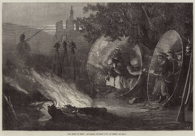 Die Belagerung von Metz, Fortgeschrittener preußischer Posten bei Mercy le Haut von Charles J. Staniland
