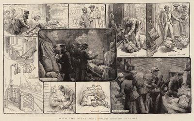 Mit der Nachtpost vom Euston-Bahnhof von Charles J. Staniland