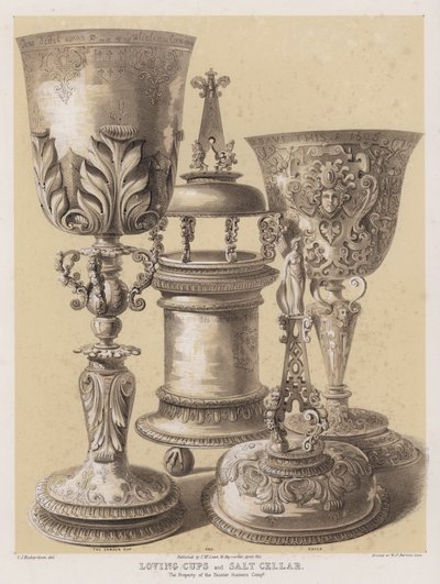 Liebesbecher und Salzfass, Eigentum der Painter Stainers Company von Charles James Richardson