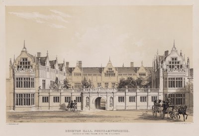 Rushton Hall, Northamptonshire, erbaut von Sir Thomas Tresham, zur Zeit von Elizabeth von Charles James Richardson