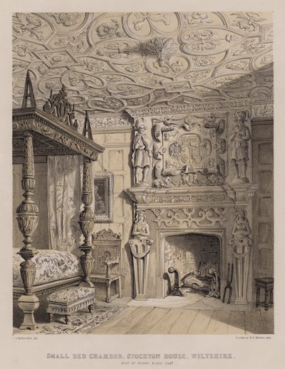 Kleines Schlafzimmer, Stockton House, Wiltshire, Sitz von Henry Biggs von Charles James Richardson