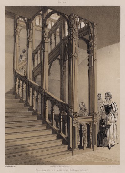 Treppe in Audley End, Essex von Charles James Richardson