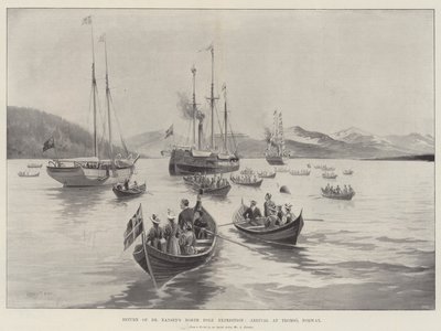 Rückkehr der Nordpolexpedition von Dr. Nansen, Ankunft in Tromsø, Norwegen von Charles John de Lacy