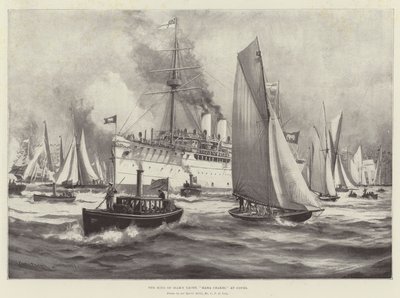 Die Yacht des Königs von Siam, Maha Chakri, in Cowes von Charles John de Lacy