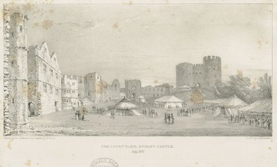 Dudley Castle - Der Bergfried (Lithographie, Jul 1837) von Charles Joseph Hullmandel