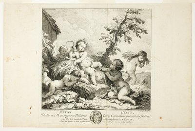 Sommer, Platte zwei aus Die vier Jahreszeiten von Charles Joseph Natoire