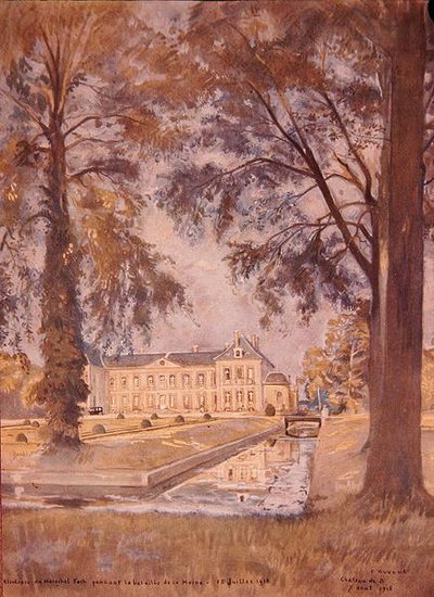 Chateau de Bombon, in der Nähe von Melun, Frankreich, 7. August 1918 von Charles Jules Duvent