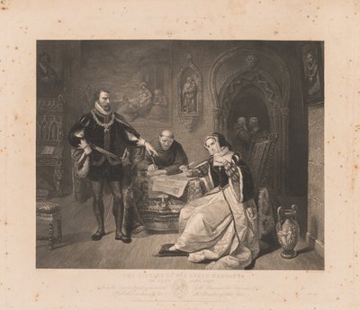 Unterzeichnung des Todesurteils von Lady Jane Grey von Charles Kennedy Burt