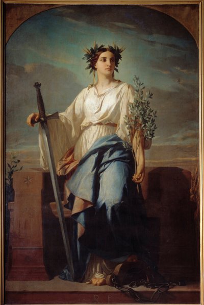Allegorische Darstellung der Republik. Gemälde von Charles Landelle von Charles Landelle