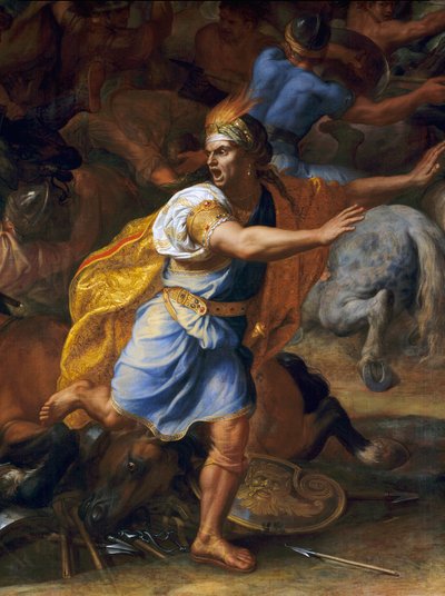 Ein verängstigter Mann (Detail) von Charles Le Brun
