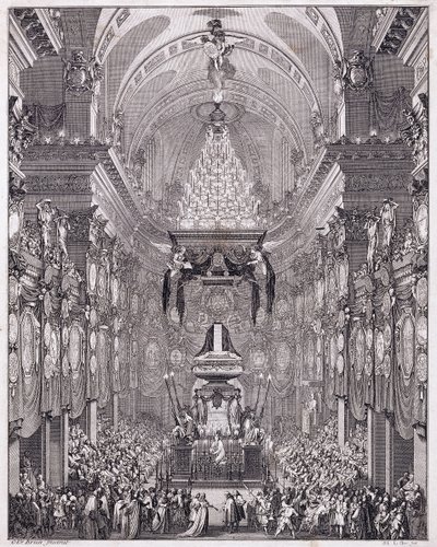 Mausoleum des Oratoire du Louvre, Rue Saint-Honoré, zum Gedenken an den französischen Staatsmann Pierre Séguier, Mai 1672, ca. 1770-1780 von Charles Le Brun