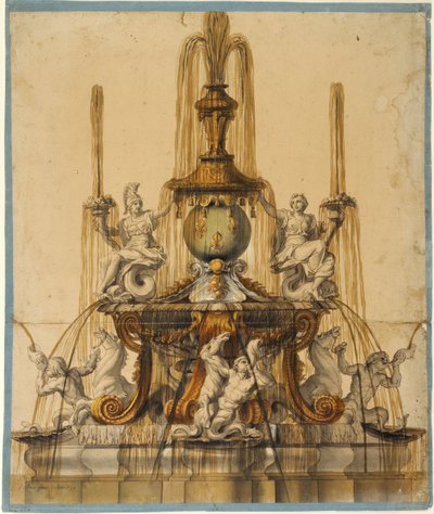 Vorschlag für einen Brunnen in Versailles von Charles Le Brun