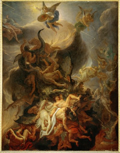 Der Fall der rebellischen Engel von Charles Le Brun