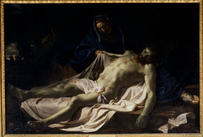 Der tote Christus auf den Knien der Jungfrau Pieta. Gemälde von Charles Lebrun von Charles Le Brun
