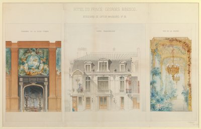 Projekt für das Hotel von Prinz Georges Bibesco von Charles Le Coeur