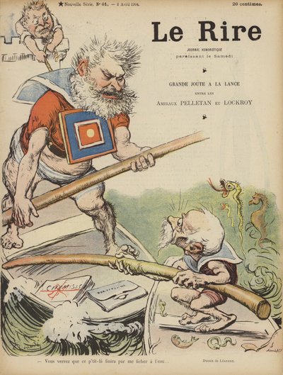 Karikatur der französischen Politiker Camille Pelletan und Edouard Lockroy. Illustration für Le Rire von Charles Leandre
