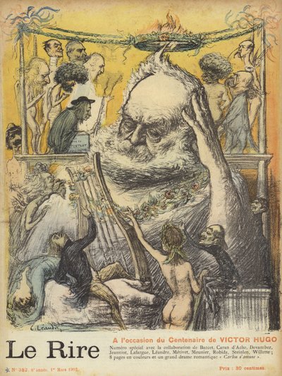 Hundertjahrfeier der Geburt von Victor Hugo, Illustration für Le Rire von Charles Leandre
