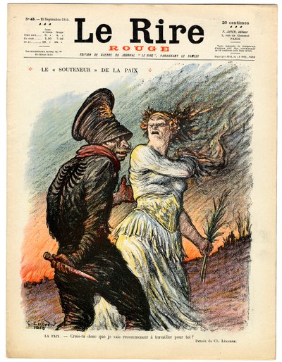 Cover von „Das rote Lachen“, Satirisch in Farben von Charles Leandre