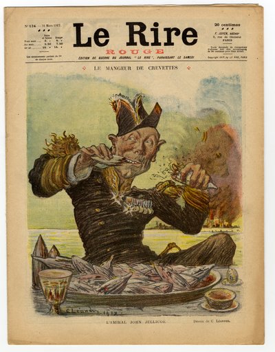 Cover von „Das rote Lachen“, Satirisch in Farben von Charles Leandre