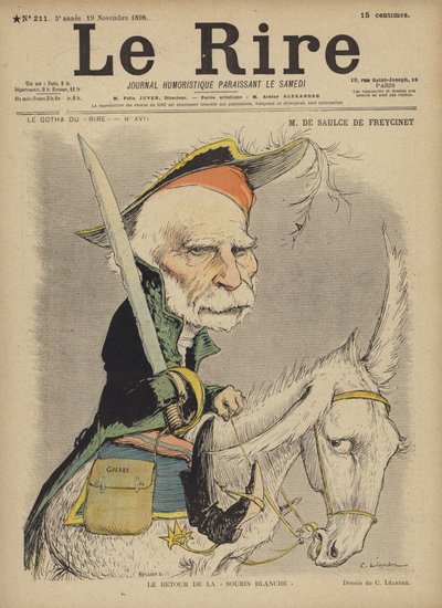 De Saulce De Freycinet, Illustration für Le Rire von Charles Leandre