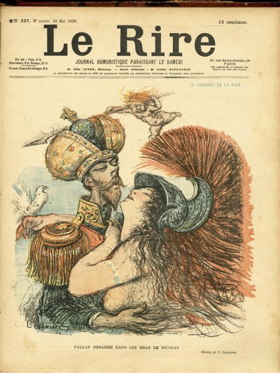 Illustration von Charles Léandre (1862-1934) für das Titelblatt von Le Rire von Charles Leandre