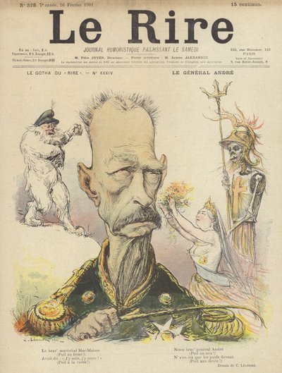 General Andre, Illustration für Le Rire von Charles Leandre