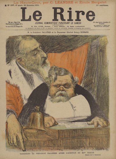 M Le President Fallieres und Le Procureur General Octave Bernard, Illustration für Le Rire von Charles Leandre