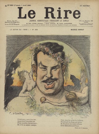 Maurice Donnay, Illustration für Le Rire von Charles Leandre