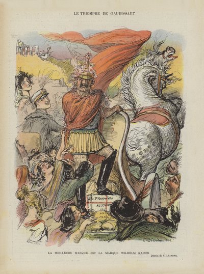 Satire auf die Marokkokrise von 1905. Illustration für Le Rire von Charles Leandre