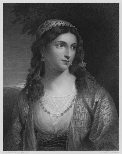 Ein griechisches Mädchen (Gravur) von Charles Lock (after) Eastlake