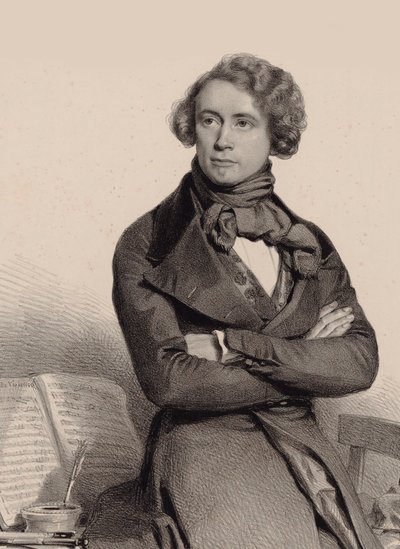 Porträt des Cellisten und Komponisten Adrien-François Servais, 1807-1866, 1838 von Charles Louis Baugniet