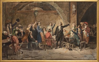 Der letzte Abschied der Girondisten am 31. Oktober 1793 im Gefängnis der Conciergerie von Charles Louis Lucien Muller